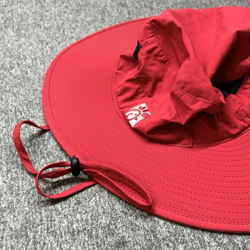 Chick Fil A Bucket Hat Team‎ Member Red Sun Boonie One Size OOBE Beach Shade Cap